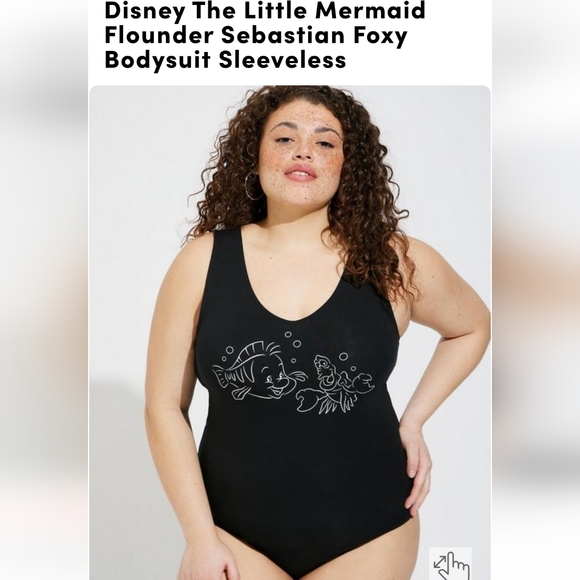 NWT Disney Princess size 12 bodysuit Little Mermaid graphic Torrid brand - Picture 1 of 7